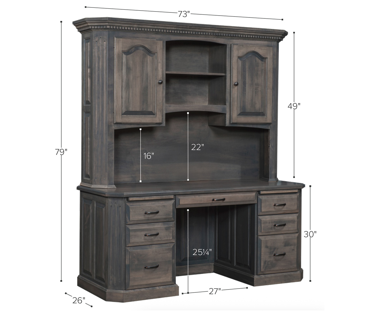 Fifth Avenue 68" Flat Top With Hutch - Image 3