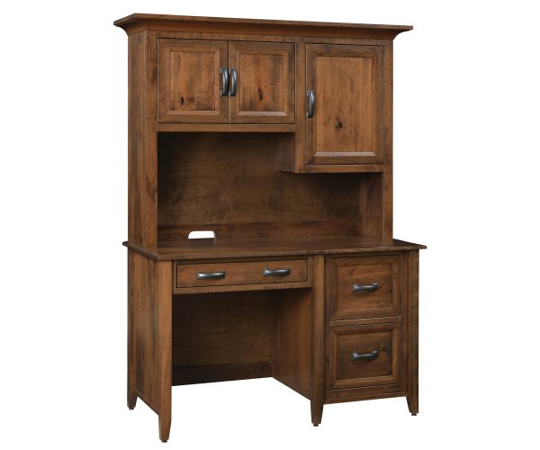 Ventura Single Pedestal Desk With Hutch