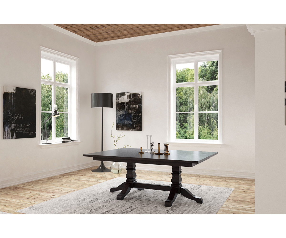 Square Tulip Double Pedestal Table - Image 2