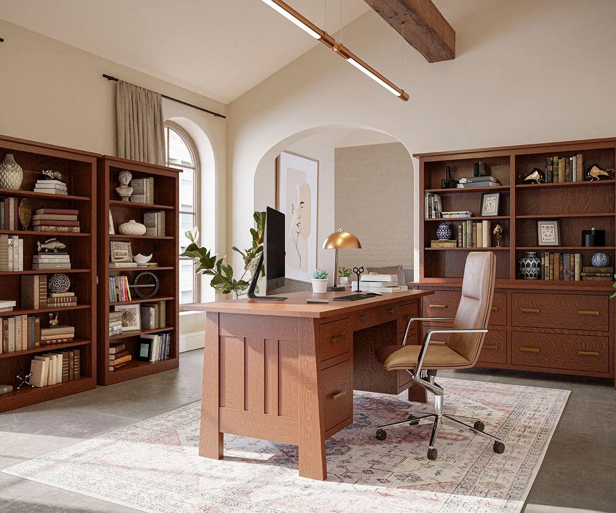 Freemont Mission Lateral Credenza with Hutch - Image 2