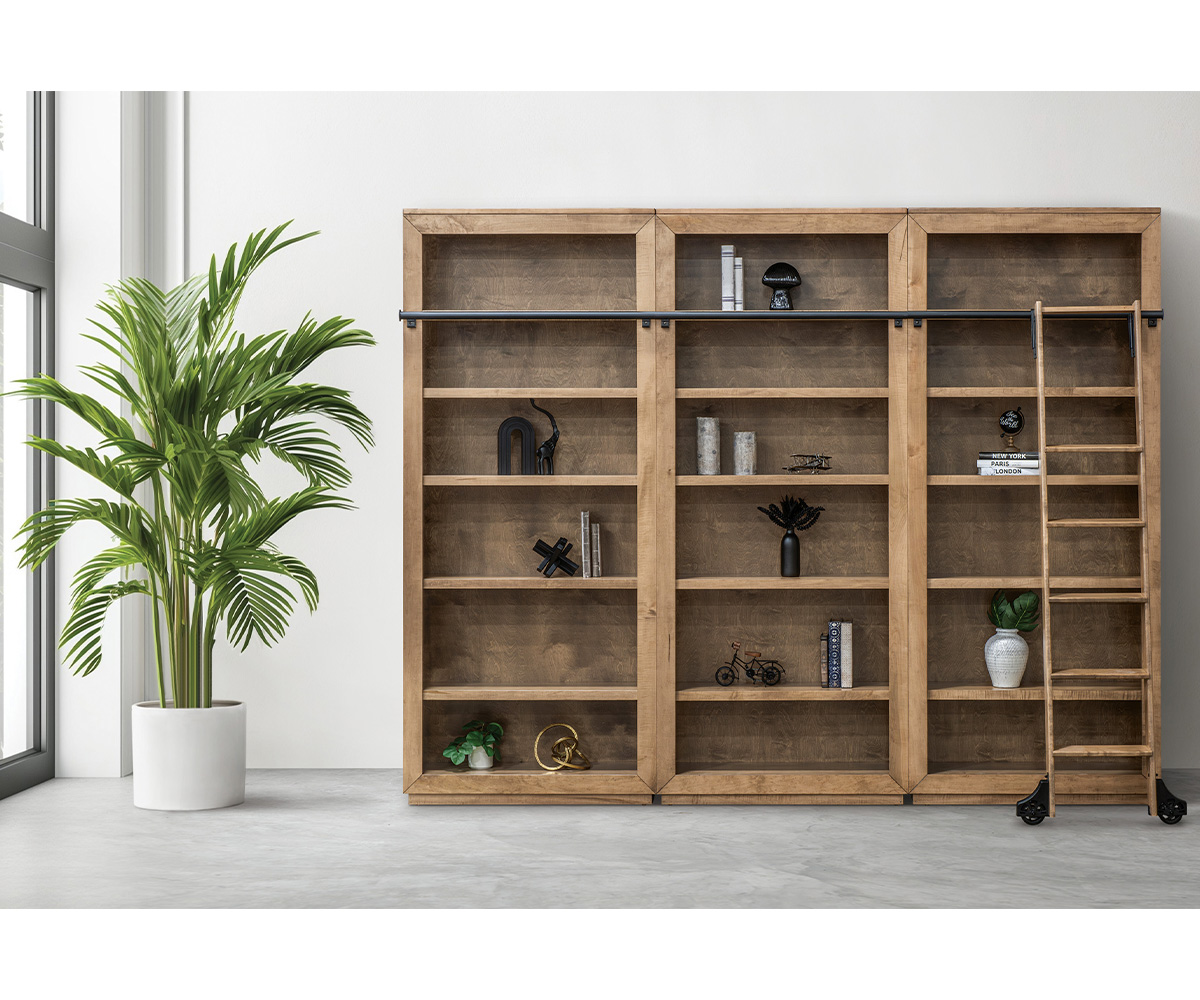 Lexus Rolling Ladder Bookcase with Ladder - Image 2