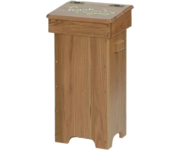 Trash Can Holder With Painted Lid
