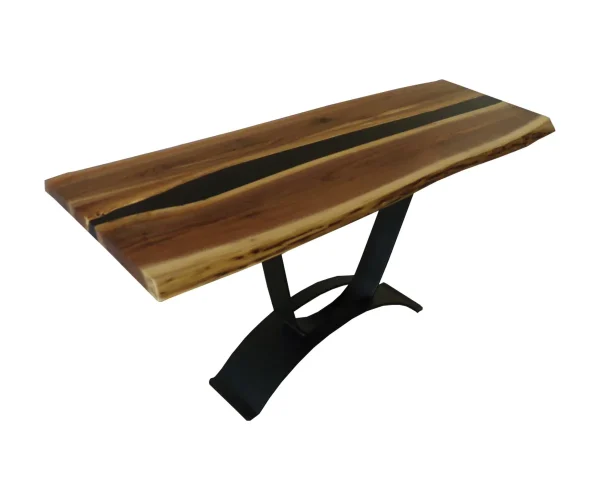 Walnut Sofa Table - Flint Stone Base