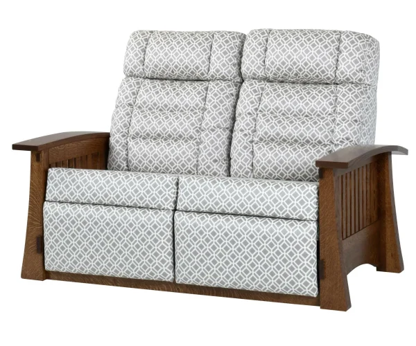 Craftsman Mission Wallhugger Love Seat Recliner