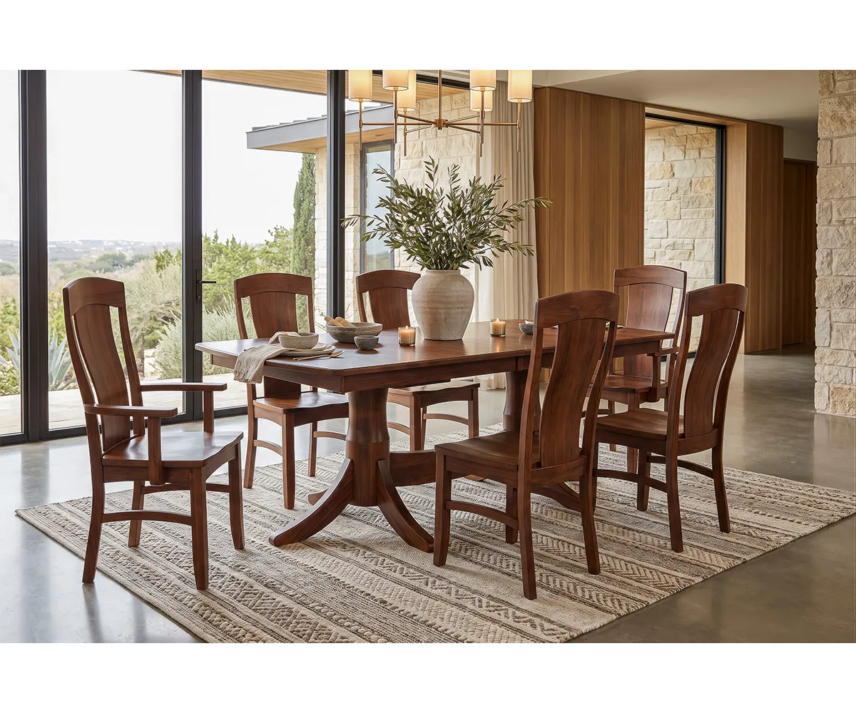 Bourbon Double Pedestal Table - Image 3